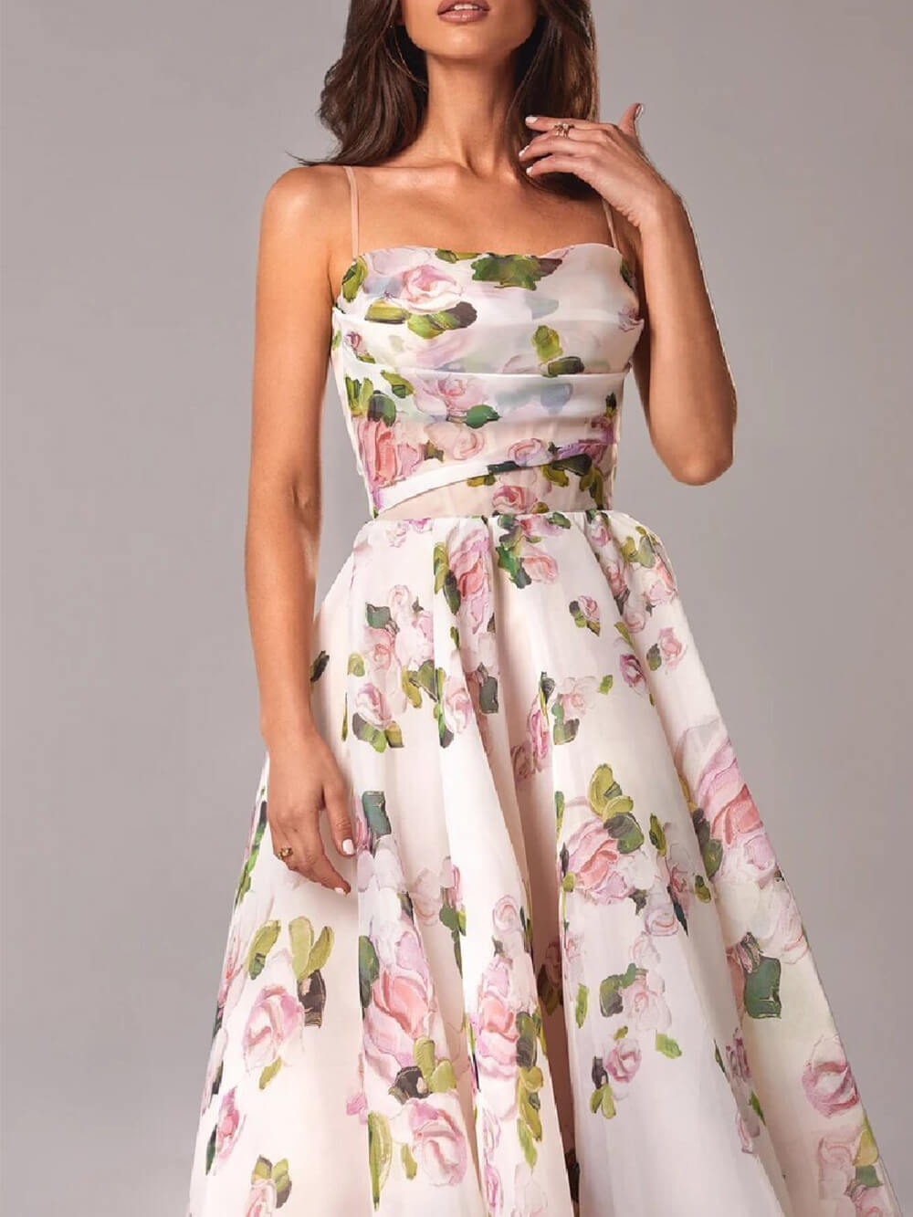 Beverly | Elegant Floral A-Line Midi Dress for Women 3
