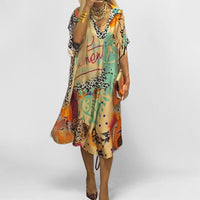 Lydia | Graphic Print Swing Tunic Dress