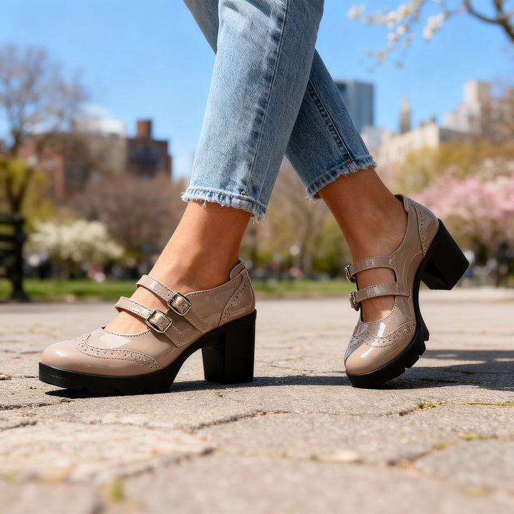 Brexley | Women's Heels Platform Mary Jane Double Strap Casual Style 2