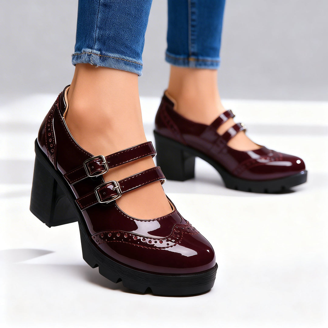 Brexley | Women's Heels Platform Mary Jane Double Strap Casual Style 5