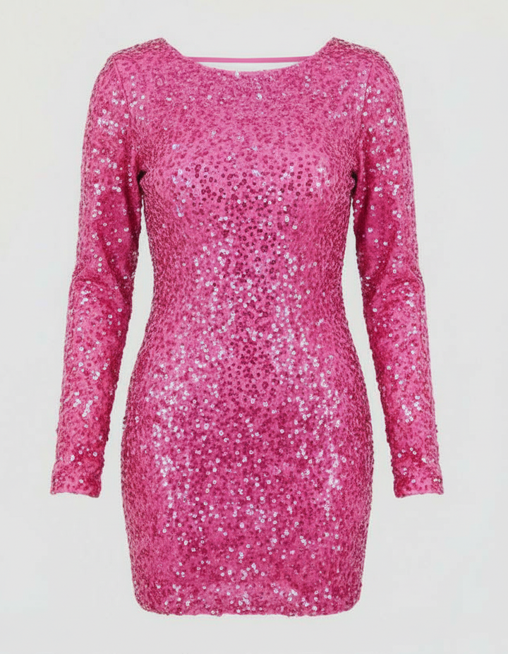 Carter | Dazzling Open-Back Black Dress – Elegant, Sequined Cocktail Mini Dress for Evening Glamour 3