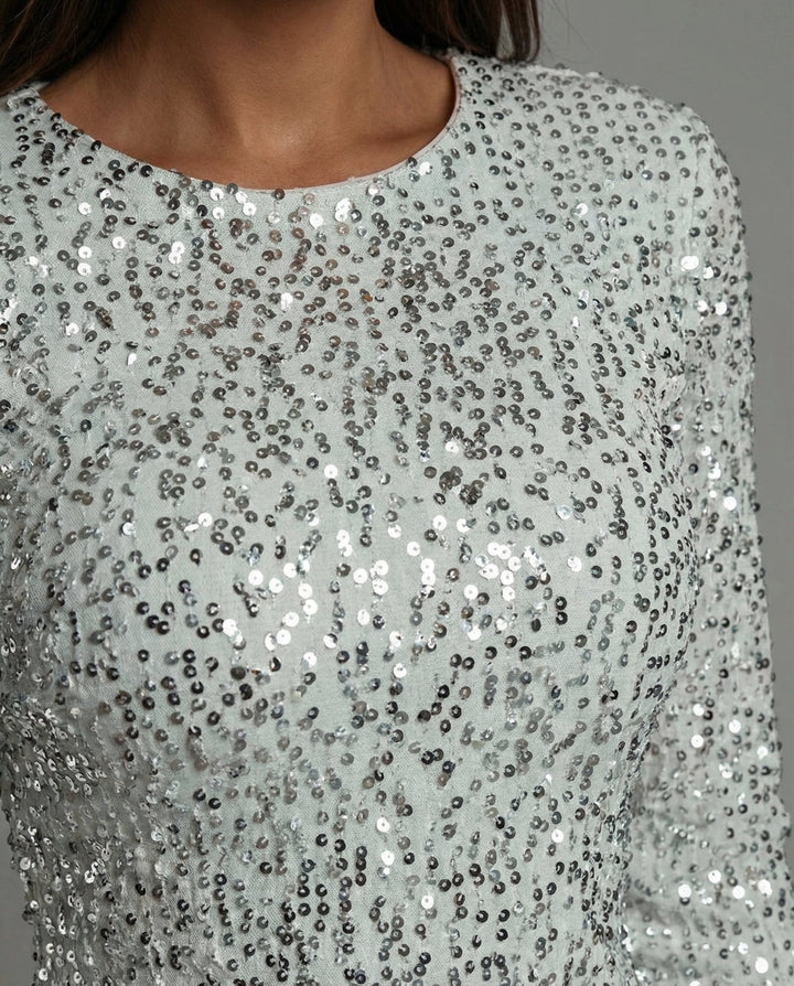 Carter | Dazzling Open-Back Black Dress – Elegant, Sequined Cocktail Mini Dress for Evening Glamour 4