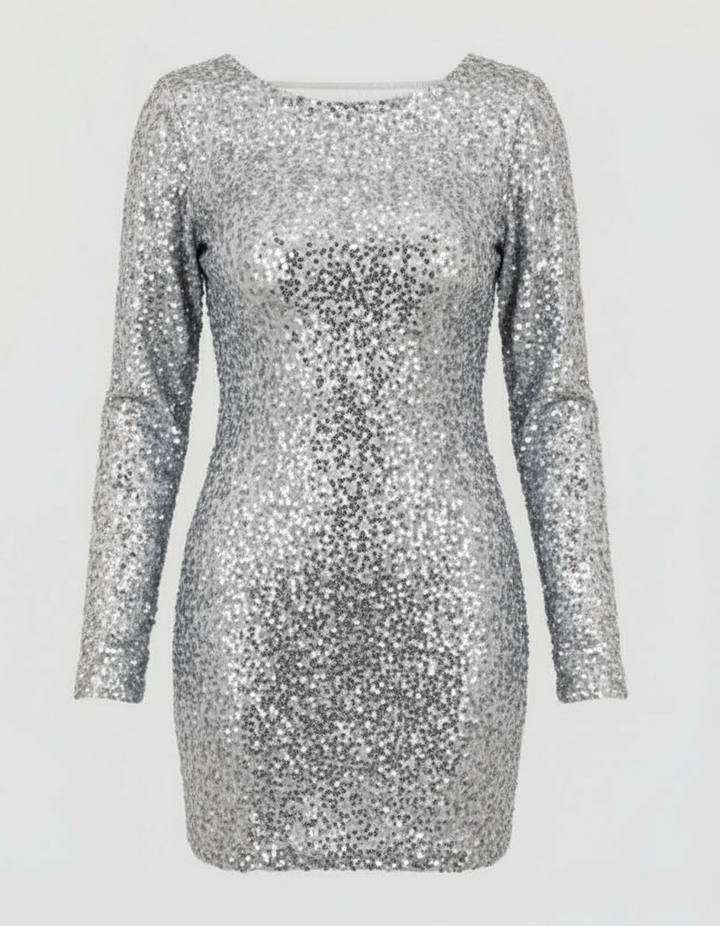 Carter | Dazzling Open-Back Black Dress – Elegant, Sequined Cocktail Mini Dress for Evening Glamour 8