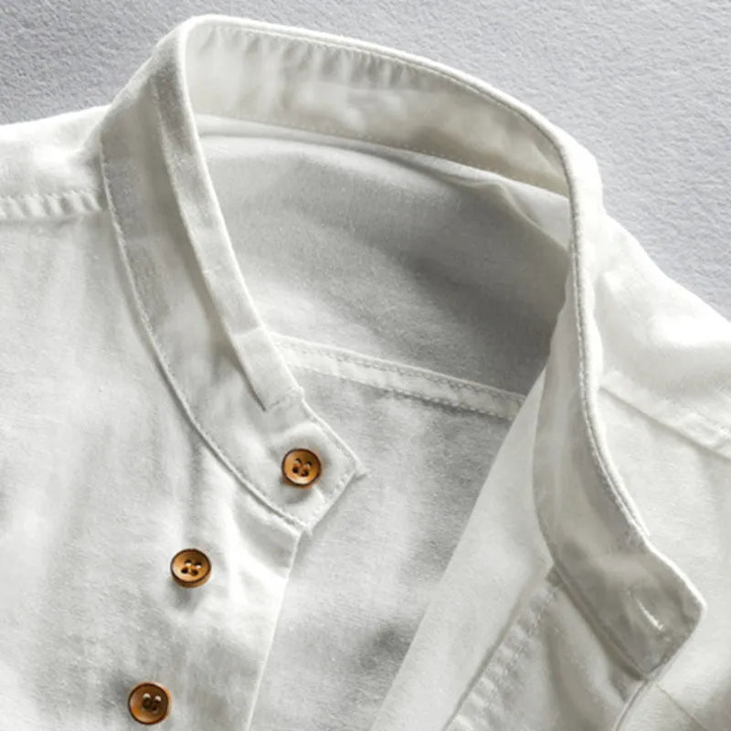 Casper | Casual long-sleeved linen men's shirts 3