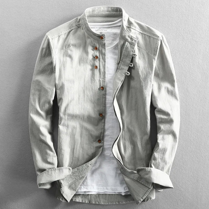 Casper | Casual long-sleeved linen men's shirts 7