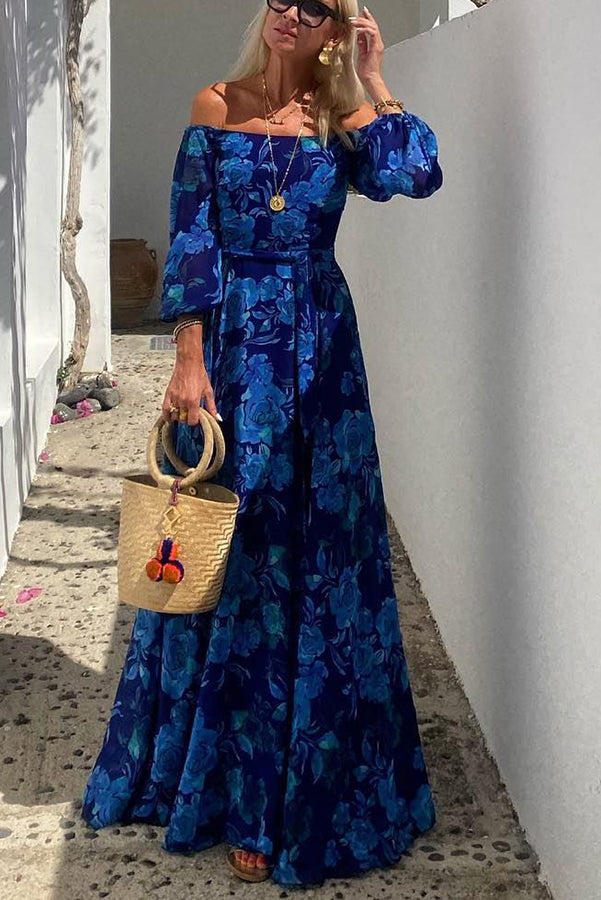 Celeste | Maxi Dress Floral Elegant Summer Off-Shoulder Style 1