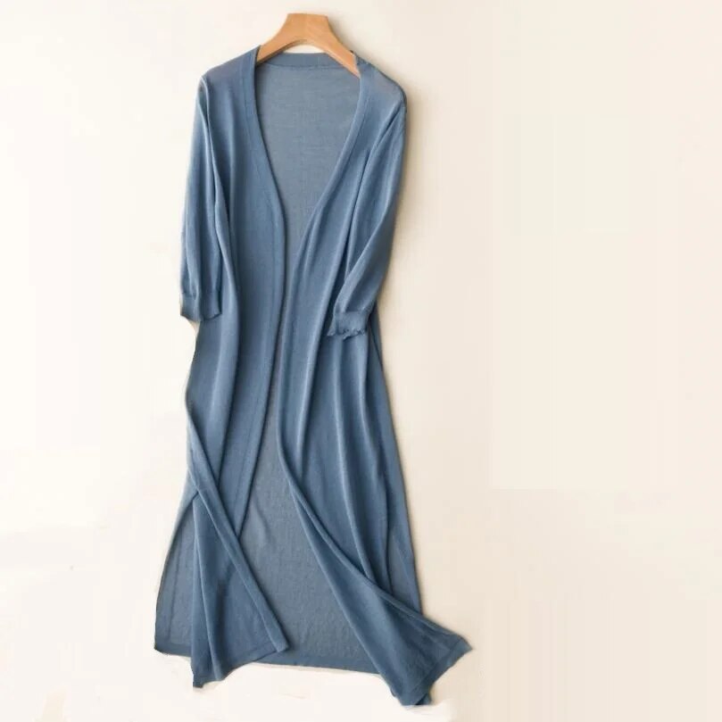 Celina | Stylish long knitted women's cardigan 0