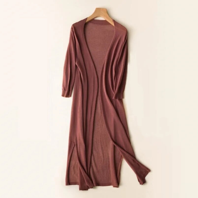 Celina | Stylish long knitted women's cardigan 2