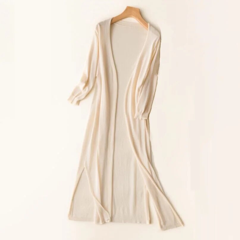 Celina | Stylish long knitted women's cardigan 3