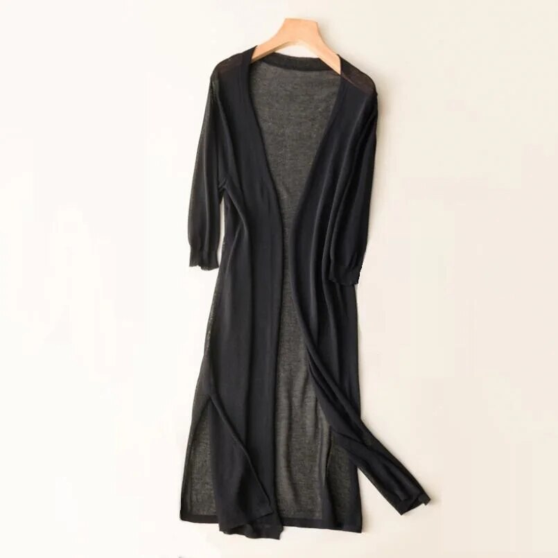 Celina | Stylish long knitted women's cardigan 5