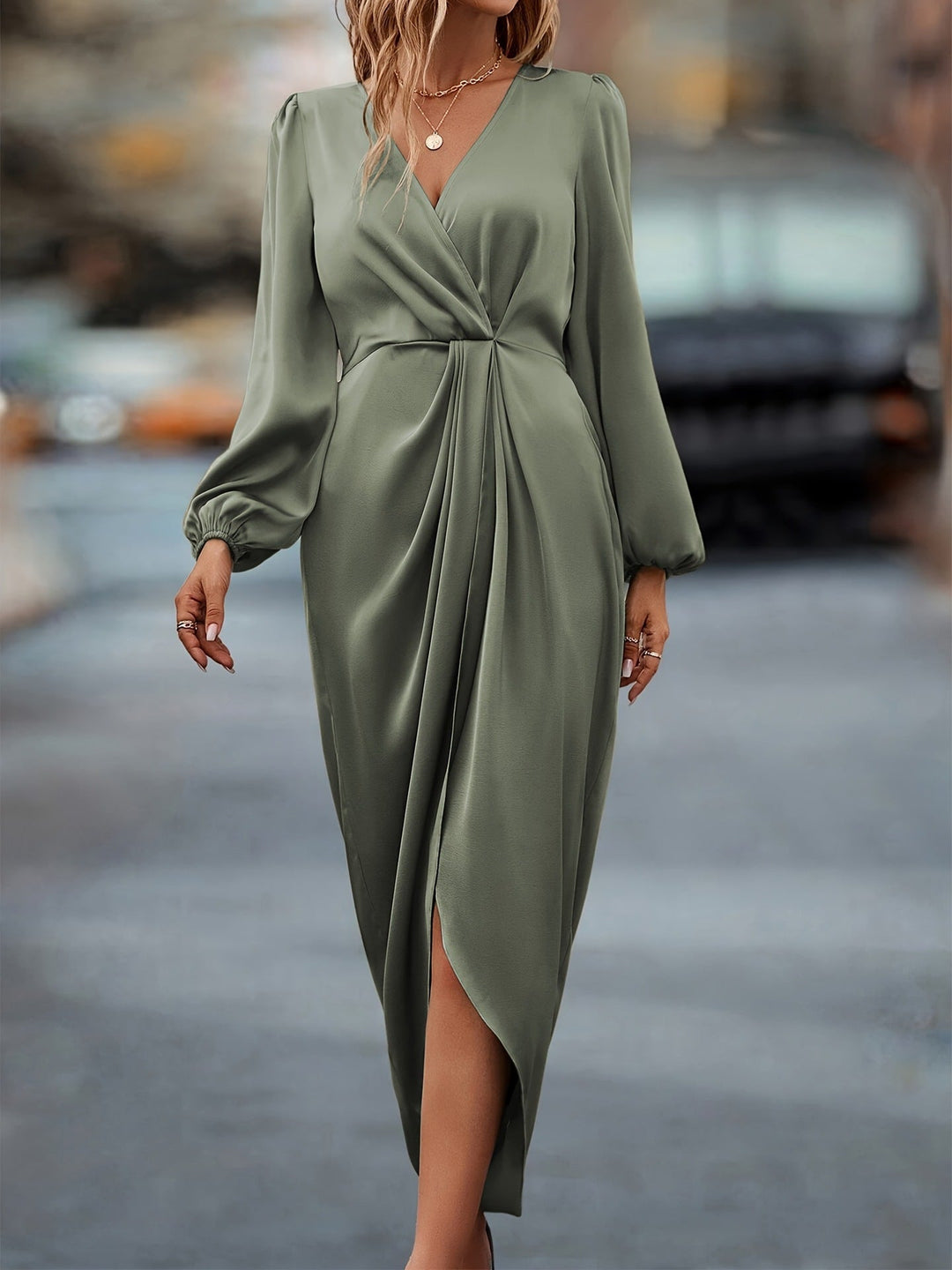 Charlotte | Elegant & Sophisticated Women's Midi Wrap Dress 2