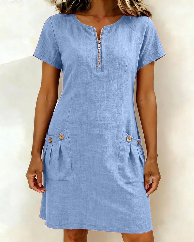 Chelsea | Stylish & Comfortable Plus Size Women's Shift Dress 4