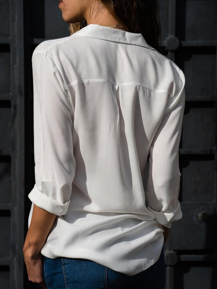 Chloe | Classic Button-Down Long Sleeve Shirt 4