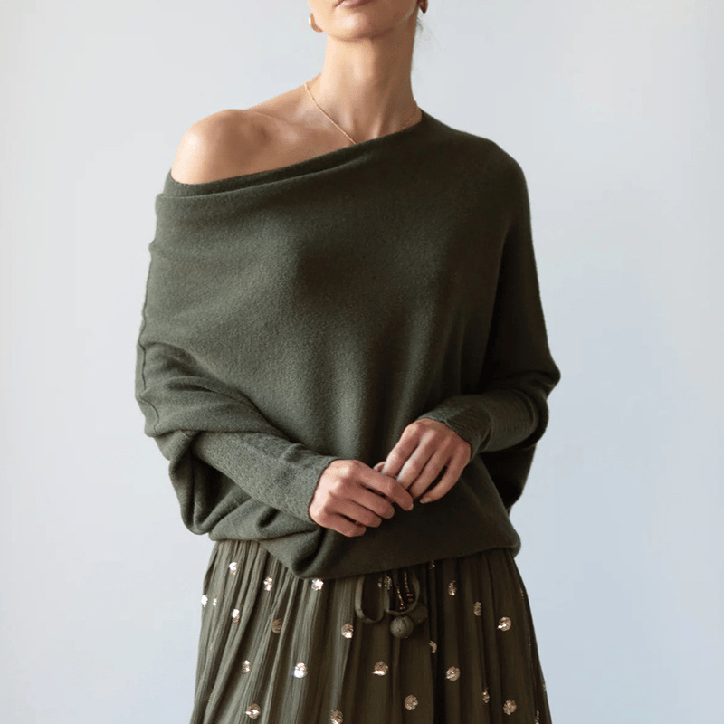 Chloe | Elegant & Cozy Women's Off Shoulder Sweater 9