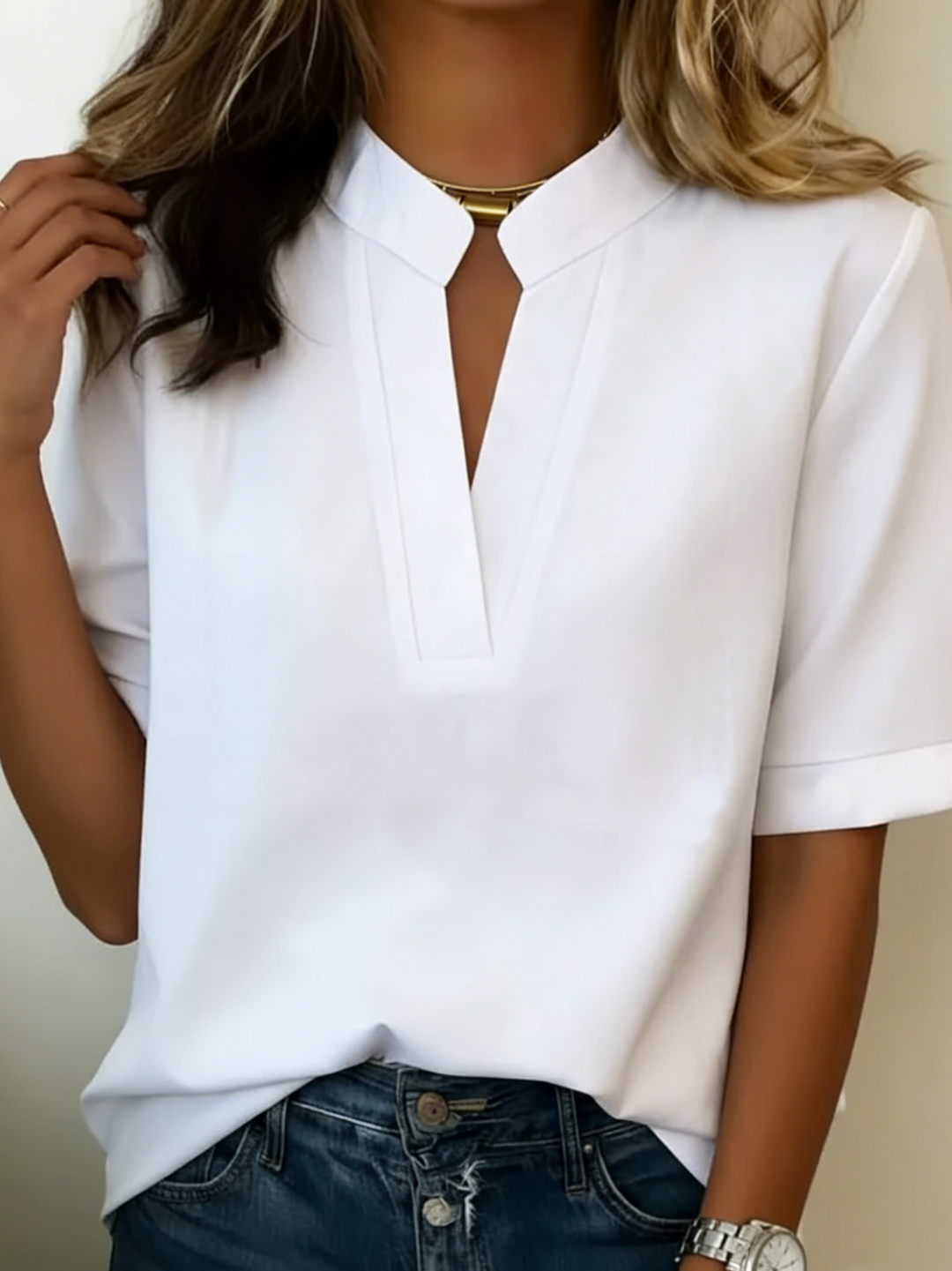 Chloe | Relaxed Fit V-Neck Blouse 7