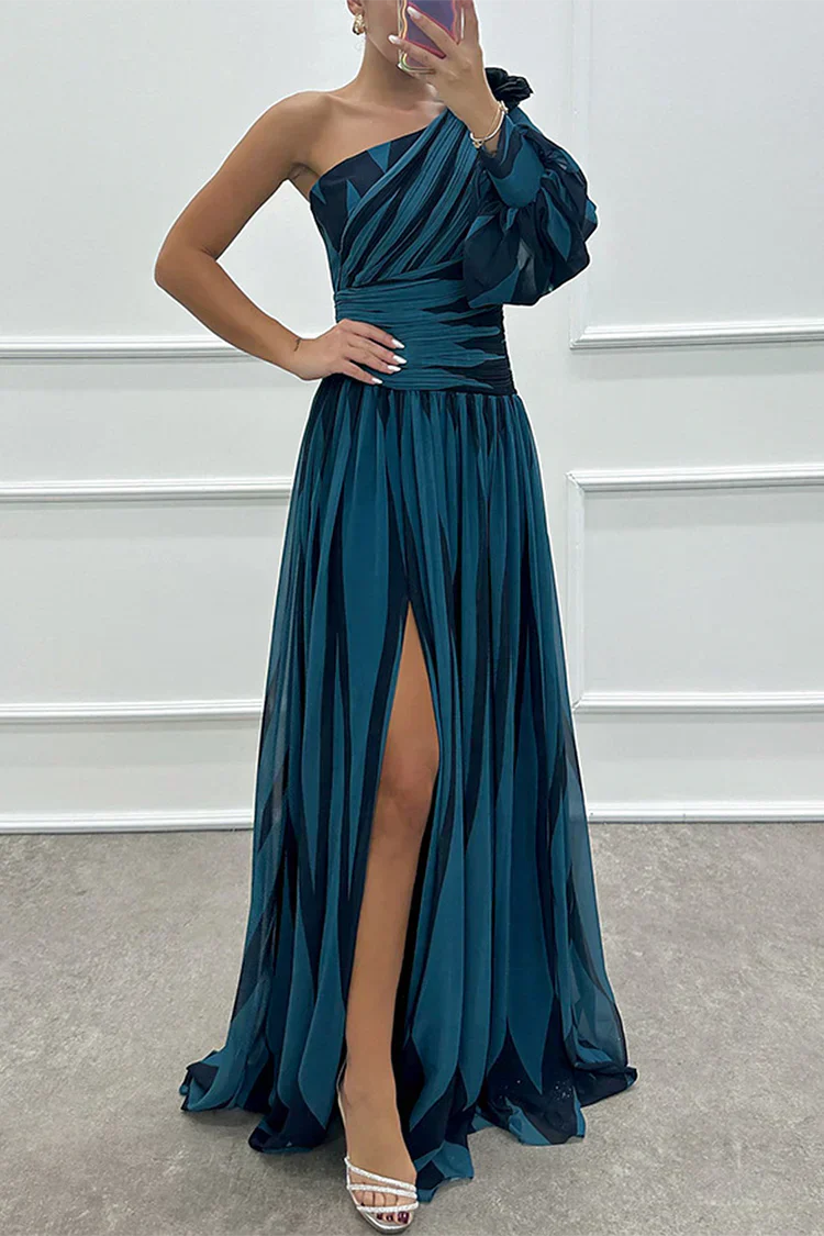 Chloe | Wedding Guest Dress One-Shoulder Maxi Elegant Formal Style 7