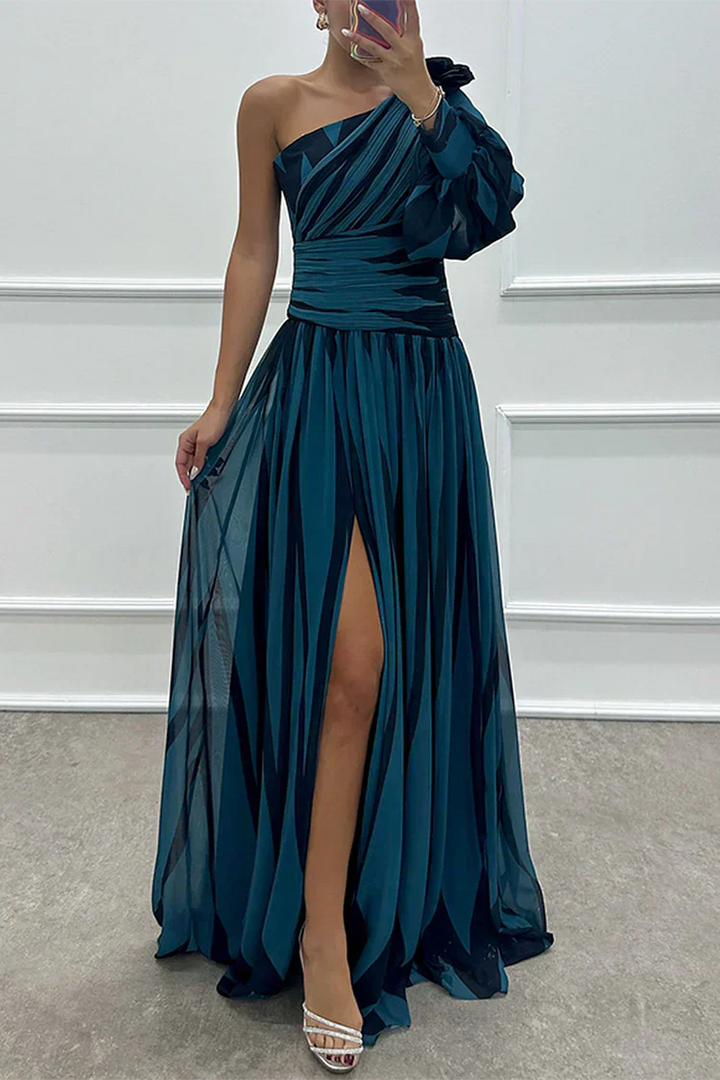 Chloe | Wedding Guest Dress One-Shoulder Maxi Elegant Formal Style 8