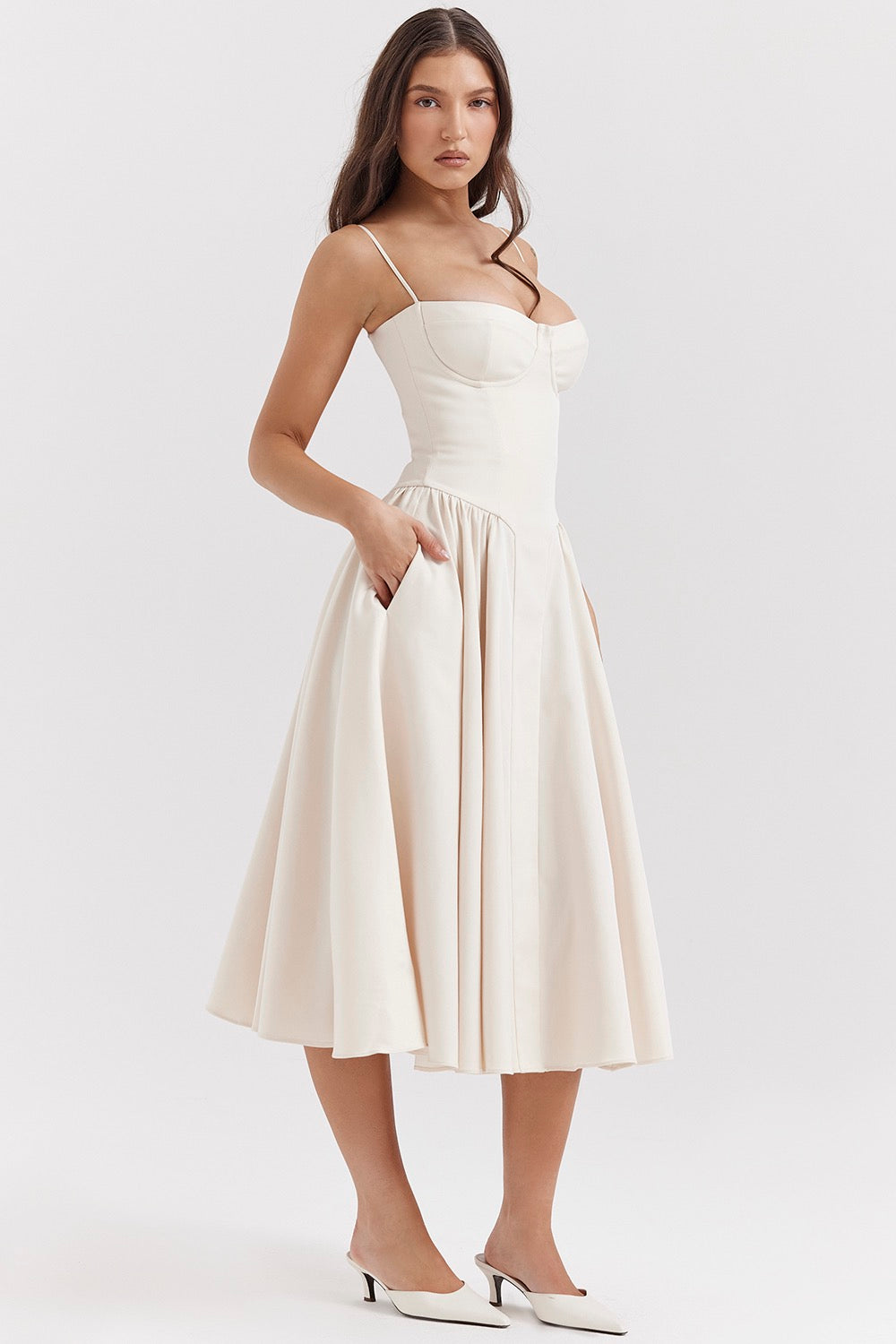 Chloe | Womens Dress Wedding Guest Dress Elegant Maxi Tank Style 3