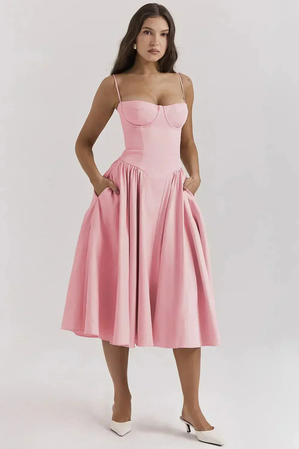 Chloe | Womens Dress Wedding Guest Dress Elegant Maxi Tank Style 4