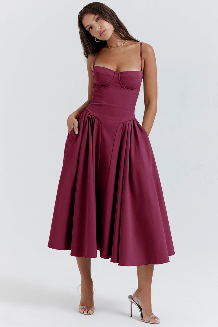 Chloe | Womens Dress Wedding Guest Dress Elegant Maxi Tank Style 6