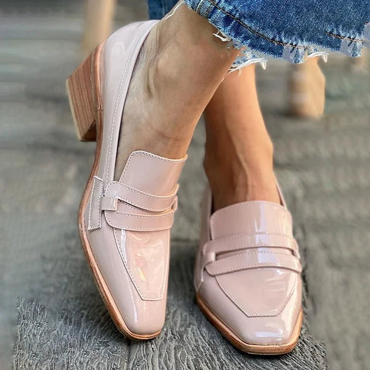 Christina | Comfortable Patent Leather Penny Style Loafers 0
