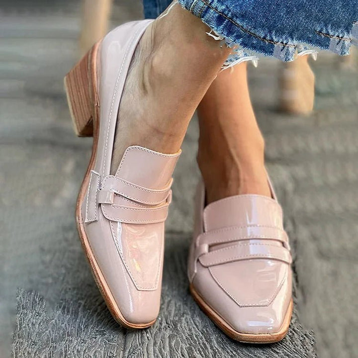 Christina | Comfortable Patent Leather Penny Style Loafers 0