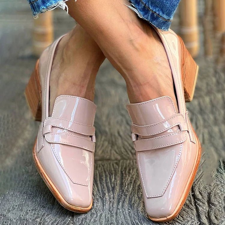 Christina | Comfortable Patent Leather Penny Style Loafers 1