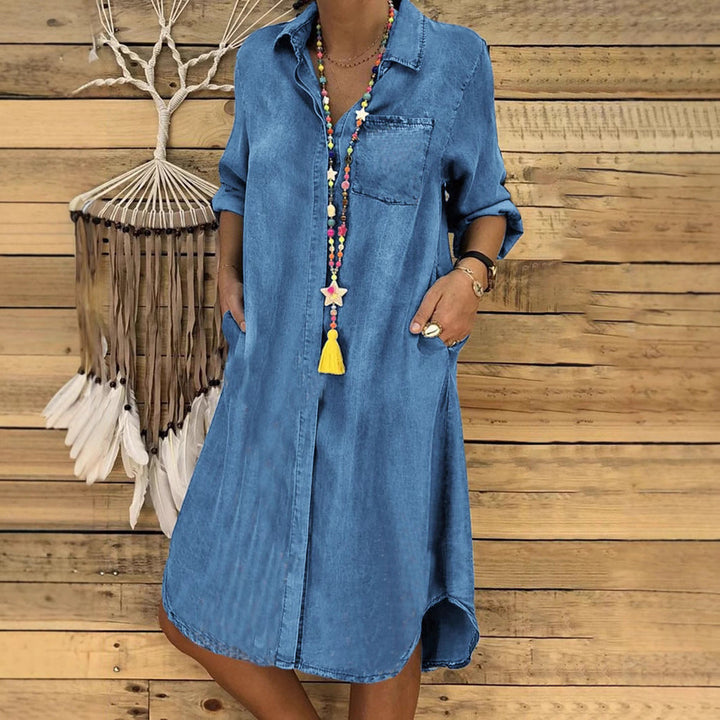 Clara | Casual Relaxed Denim Shirt Dress 3