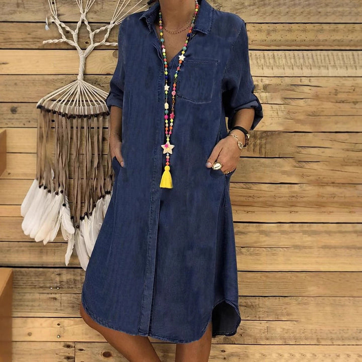 Clara | Casual Relaxed Denim Shirt Dress 5