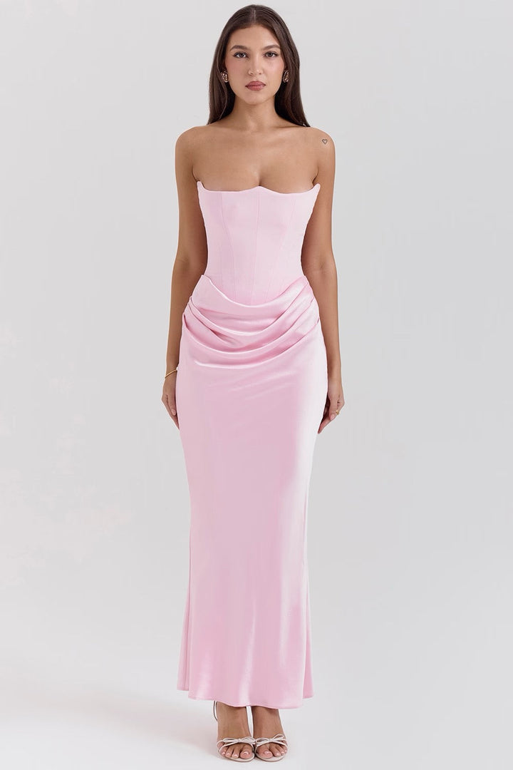 Clara | Lace Wedding Guest Dress Strapless Elegant Formal Fit 2