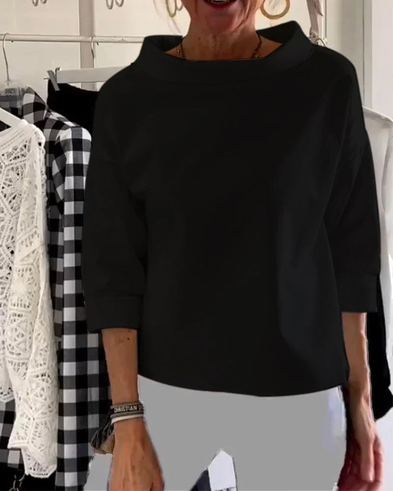 Clara | Women's Top Blouses for Women Elegant Loose Fit Comfortable 3/4 Sleeve 2