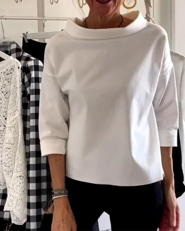 Clara | Women's Top Blouses for Women Elegant Loose Fit Comfortable 3/4 Sleeve 3