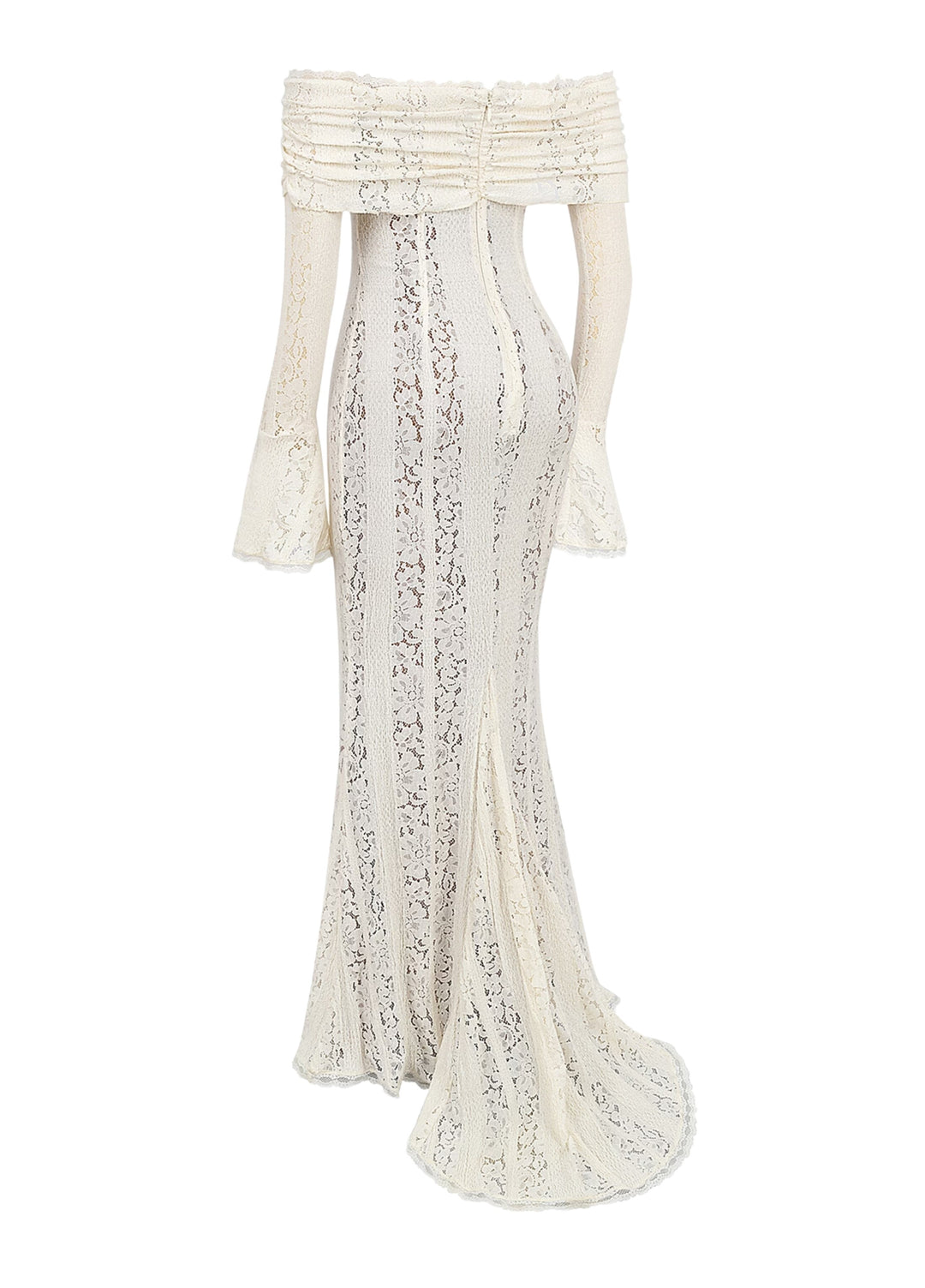 Clarisse | Elegant Lace White Maxi Dress for Women 8