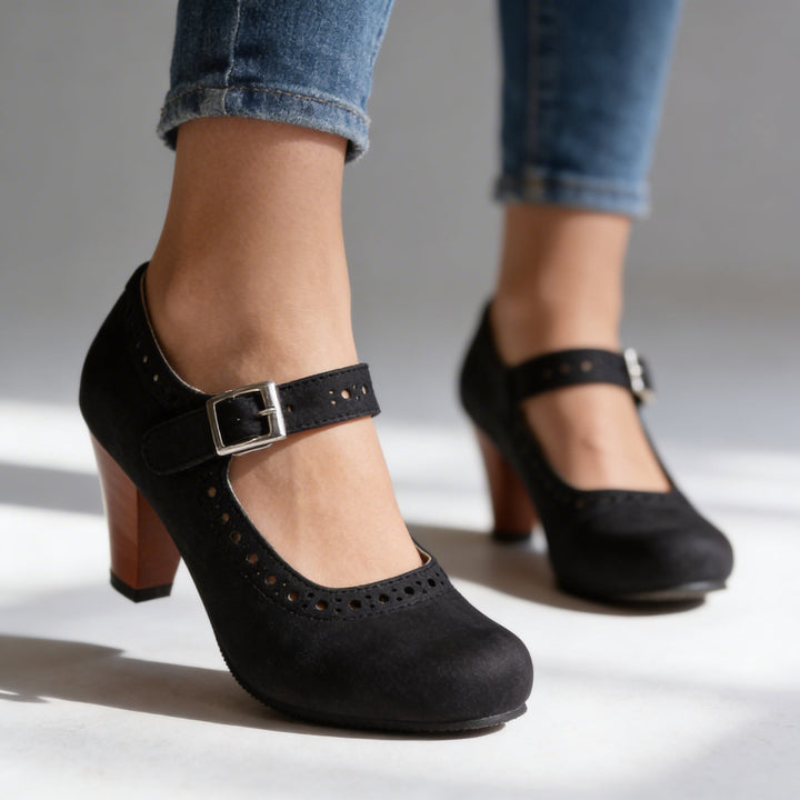 Cora | Women's Pumps Black Heels for Women Vintage Style Comfortable Fit 6