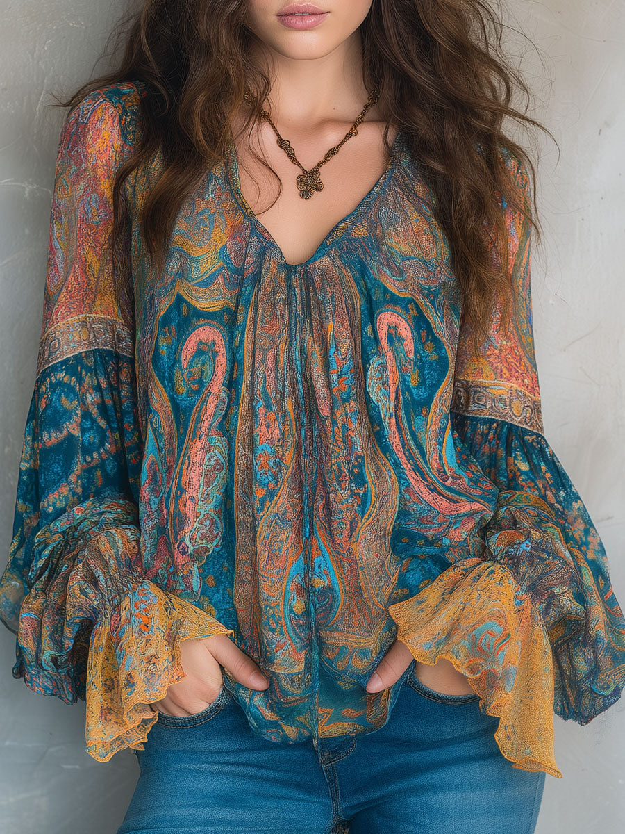 Cyrano | Elegant Flowy Womens Blouse 0