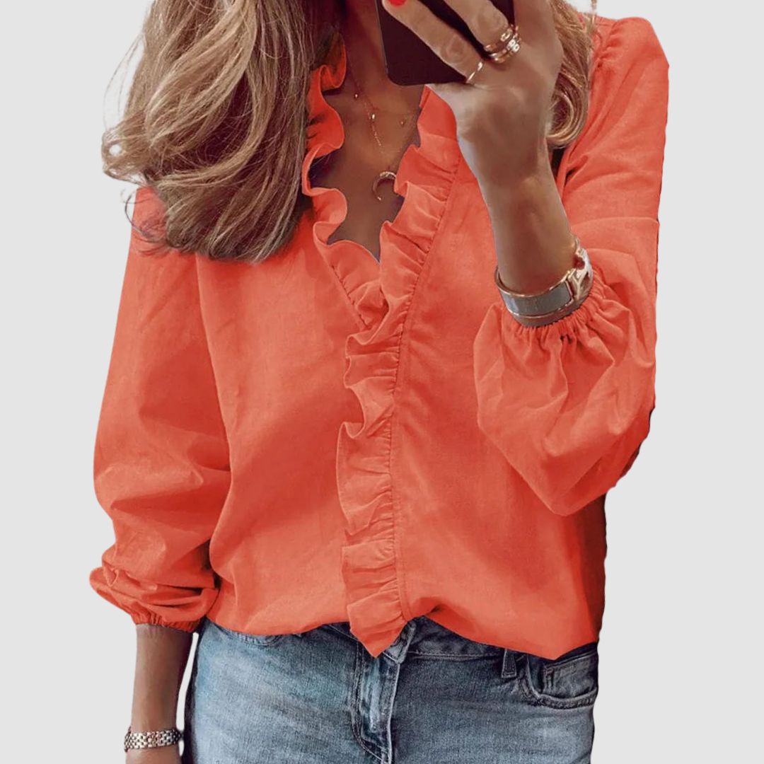 Daisy | Charming And Romantic Floral Ruffle Blouse 5