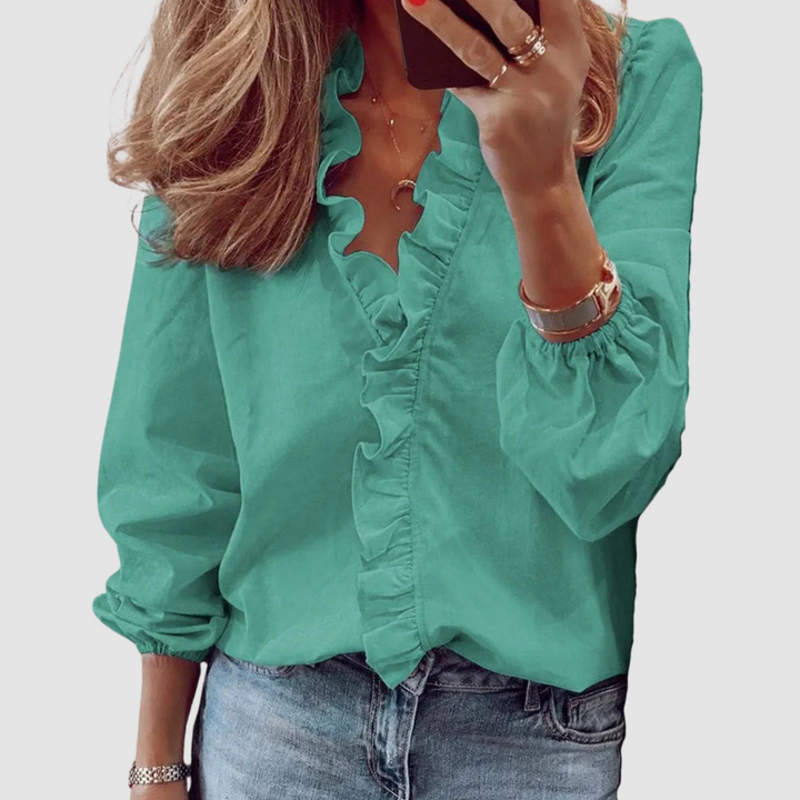 Daisy | Charming And Romantic Floral Ruffle Blouse 7