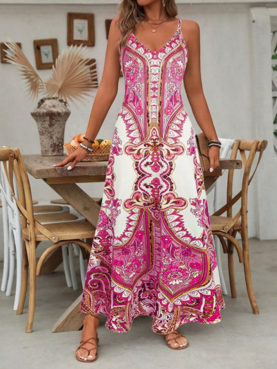 Danielle | Boho Paisley Print Maxi Dress 1