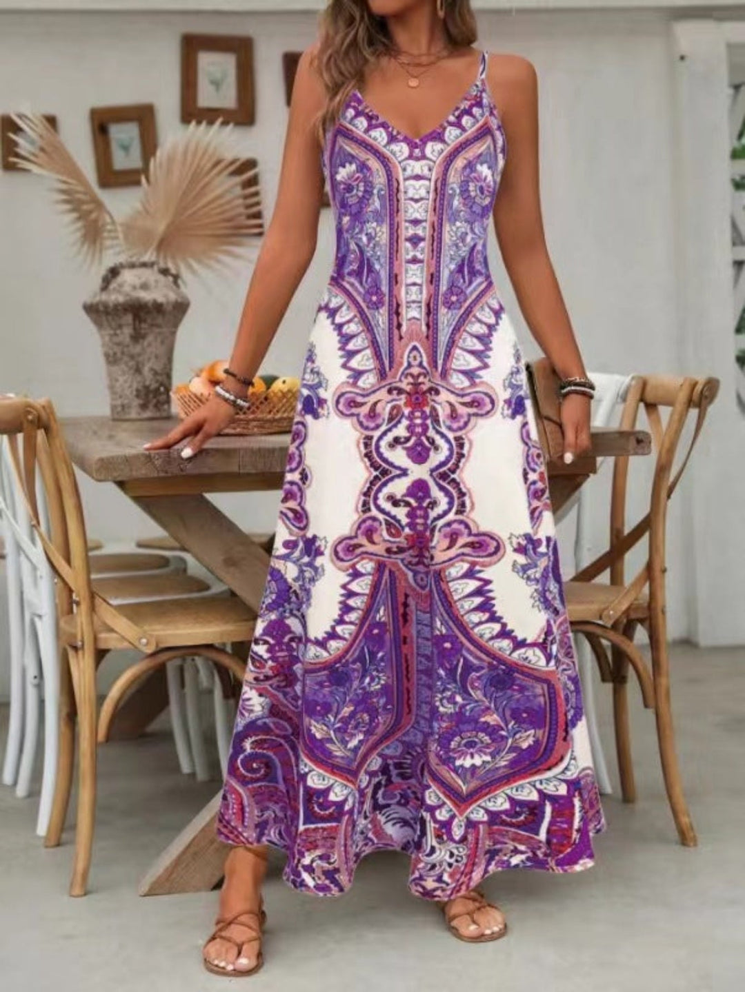 Danielle | Boho Paisley Print Maxi Dress 2