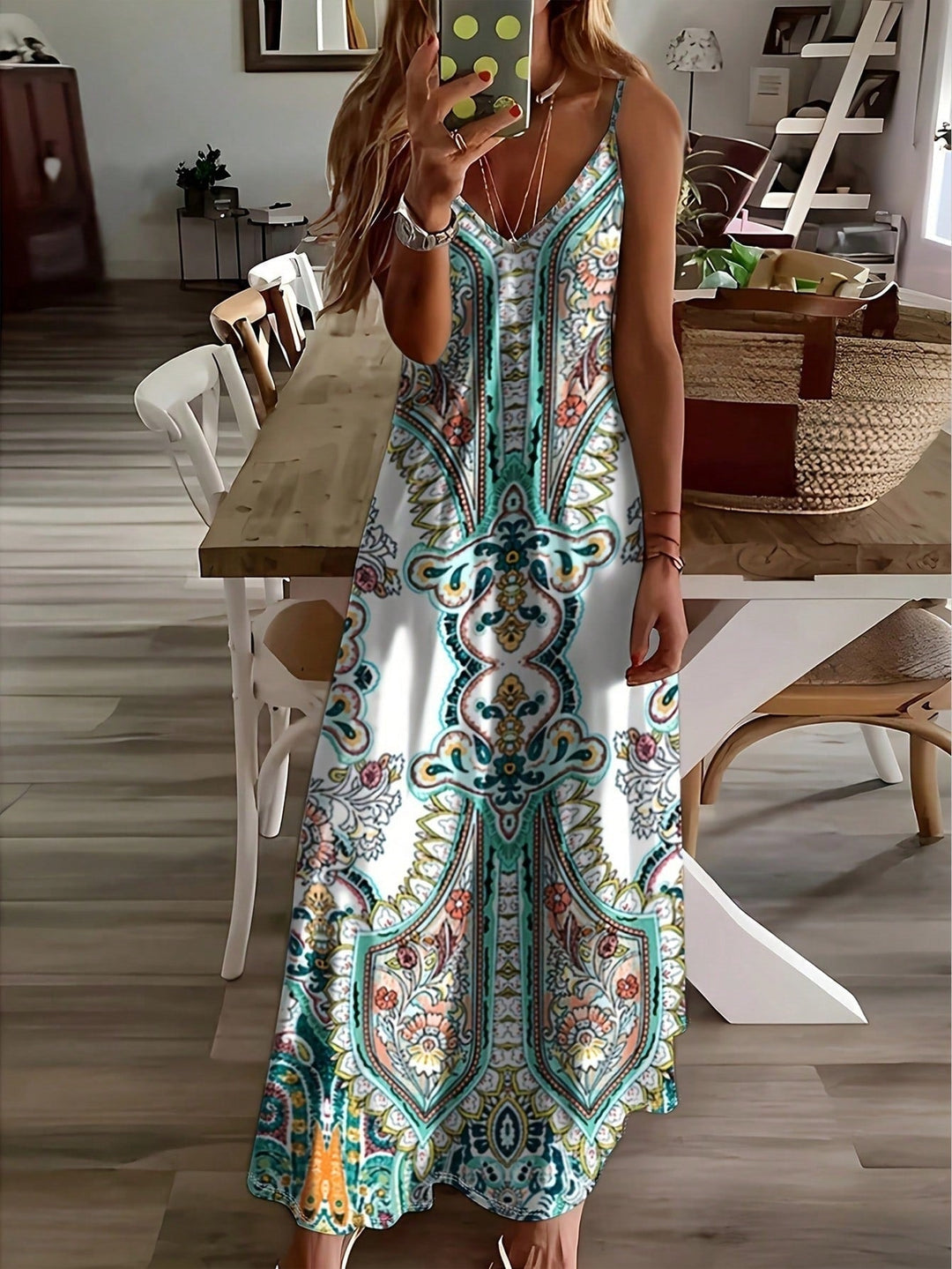 Danielle | Boho Paisley Print Maxi Dress 5
