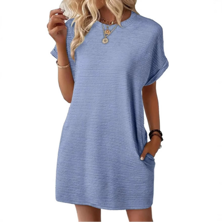 Debra | Textured Ribbed T-Shirt Dress 10
