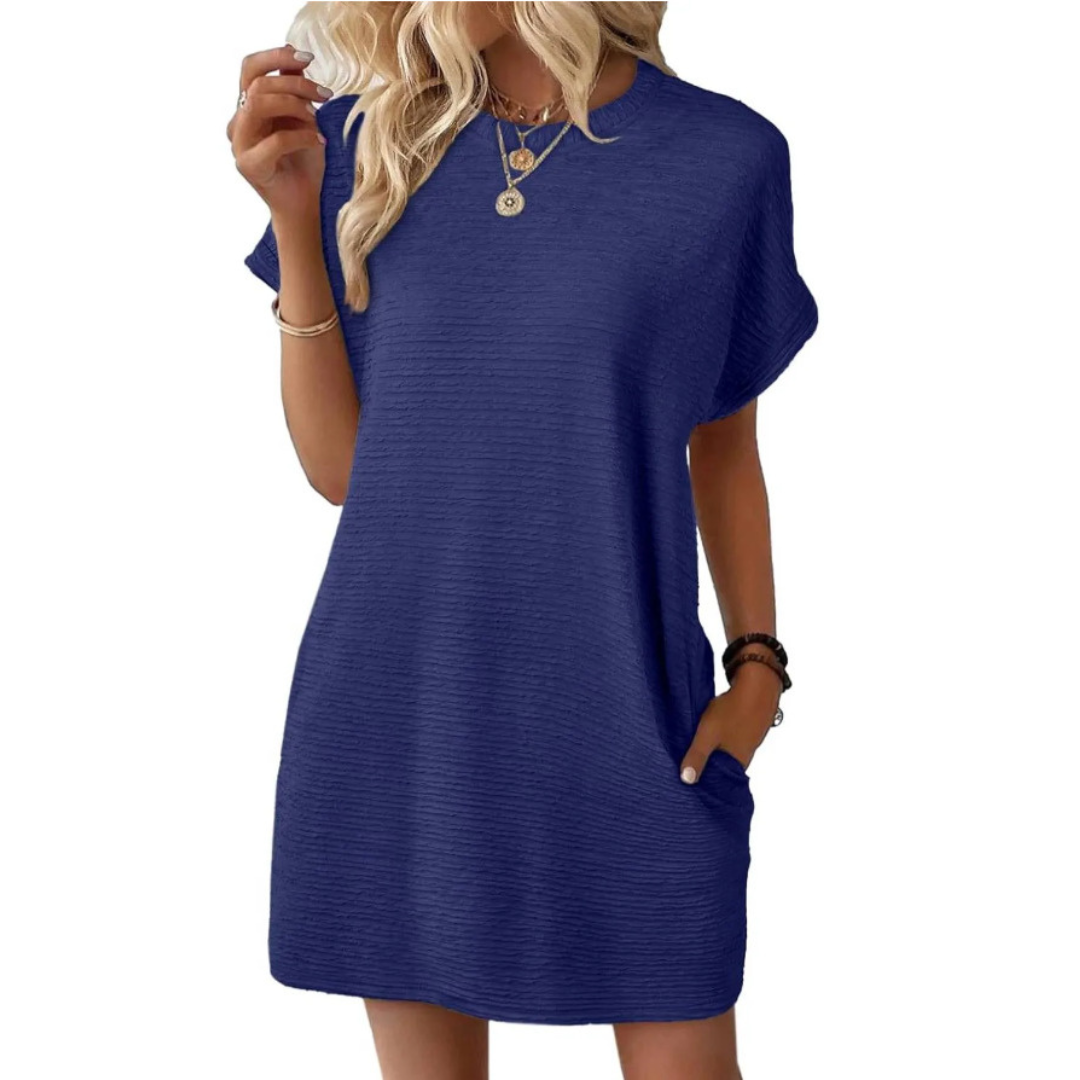 Debra | Textured Ribbed T-Shirt Dress 3