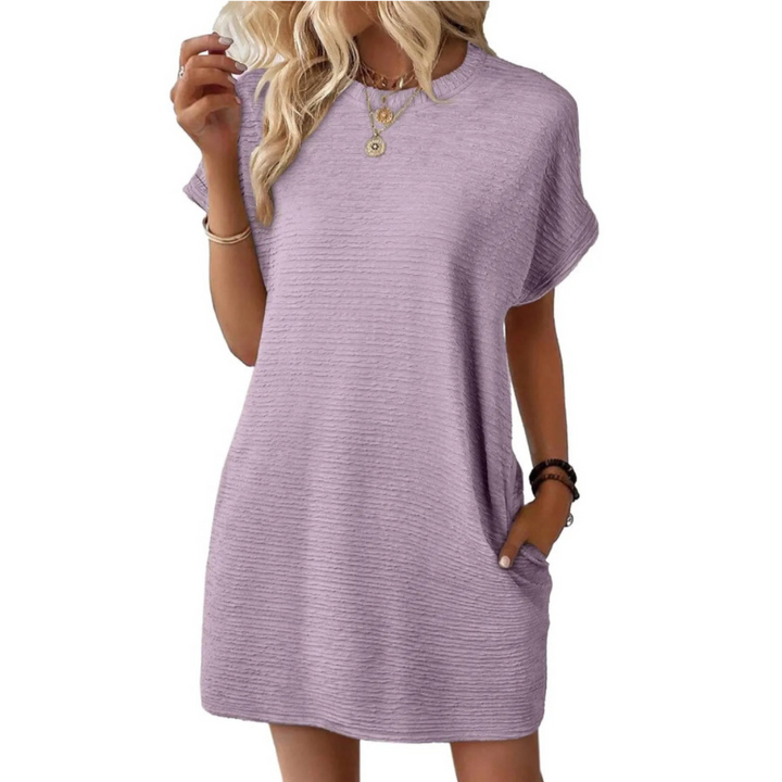 Debra | Textured Ribbed T-Shirt Dress 6