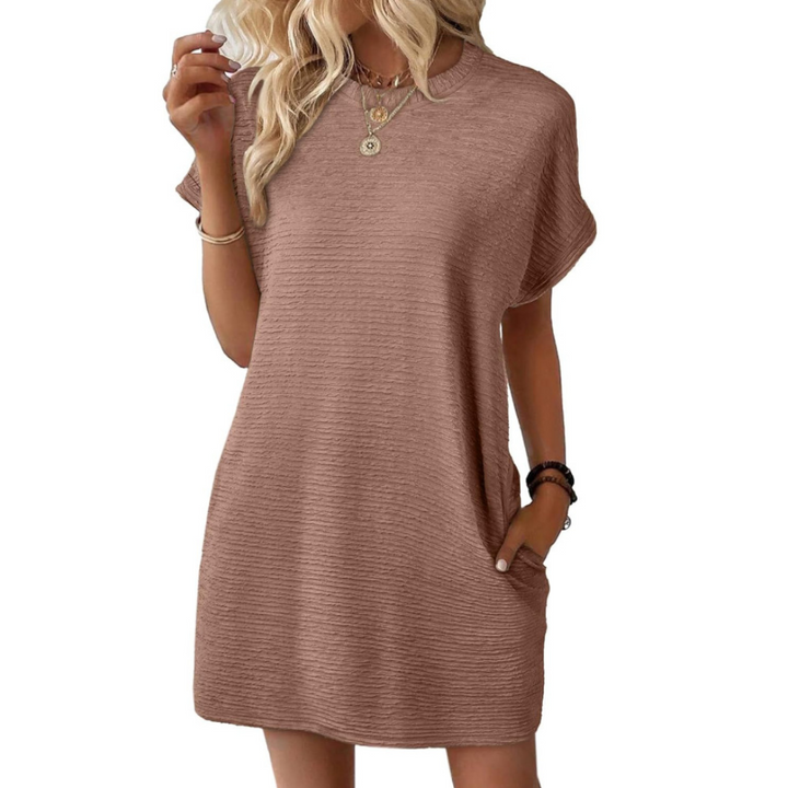 Debra | Textured Ribbed T-Shirt Dress 7