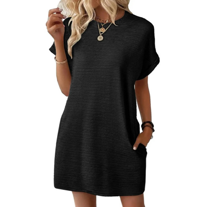 Debra | Textured Ribbed T-Shirt Dress 8