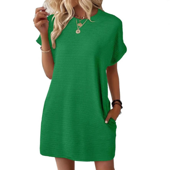 Debra | Textured Ribbed T-Shirt Dress 9