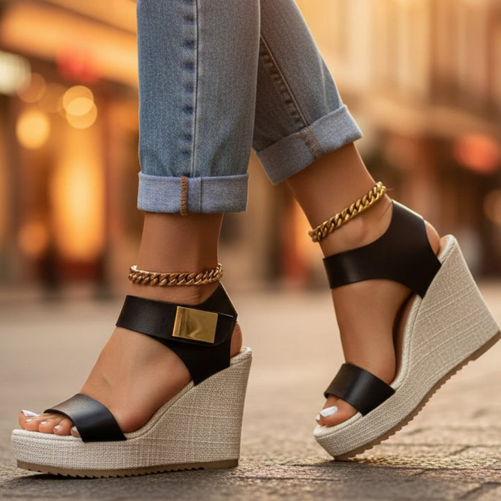 Denise | Chic Platform Wedge Sandals with Orthopedic Support 2
