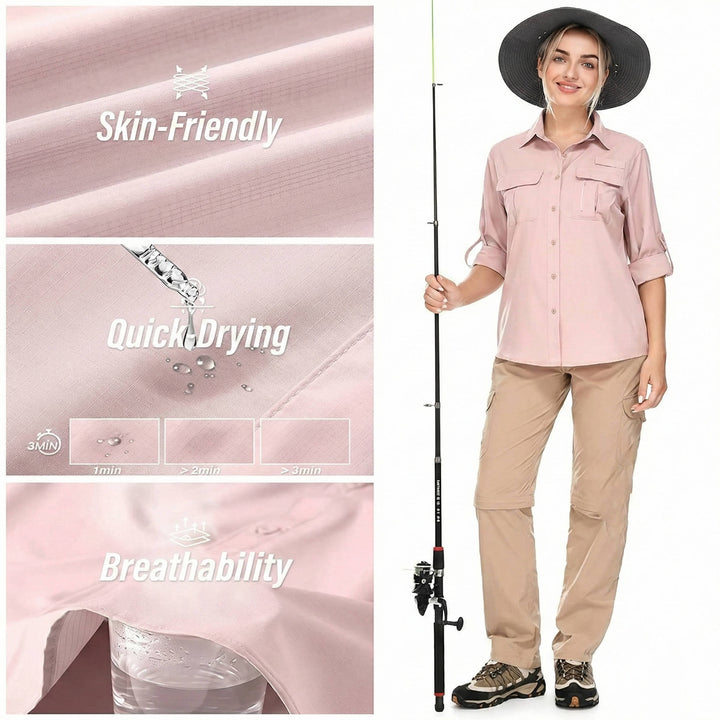 Diana | Long Sleeve Hiking Shirt Women Moisture Wicking Breathable Fit UPF 50 6