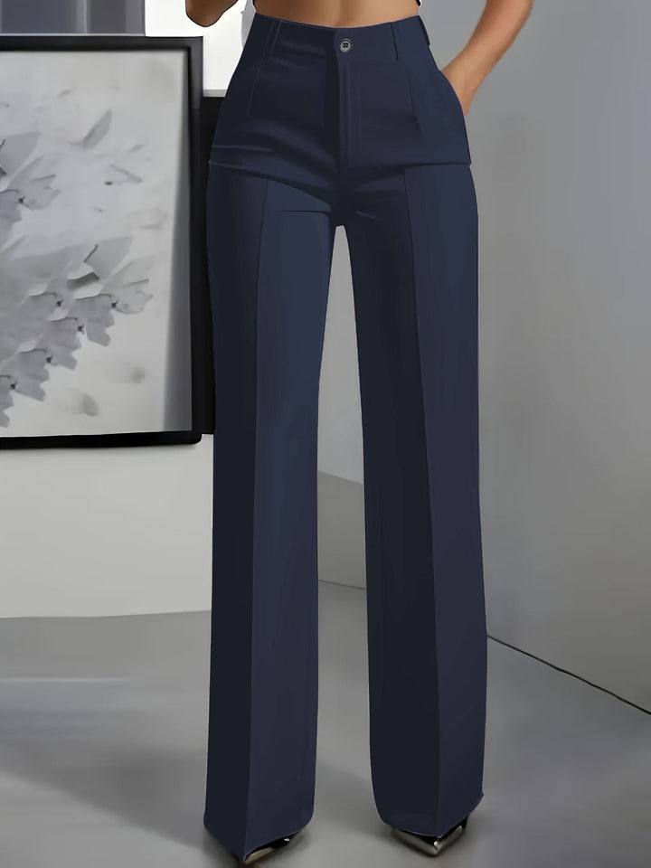 Donita | Classic High-Waisted Pleated Wide-Leg Pants 0