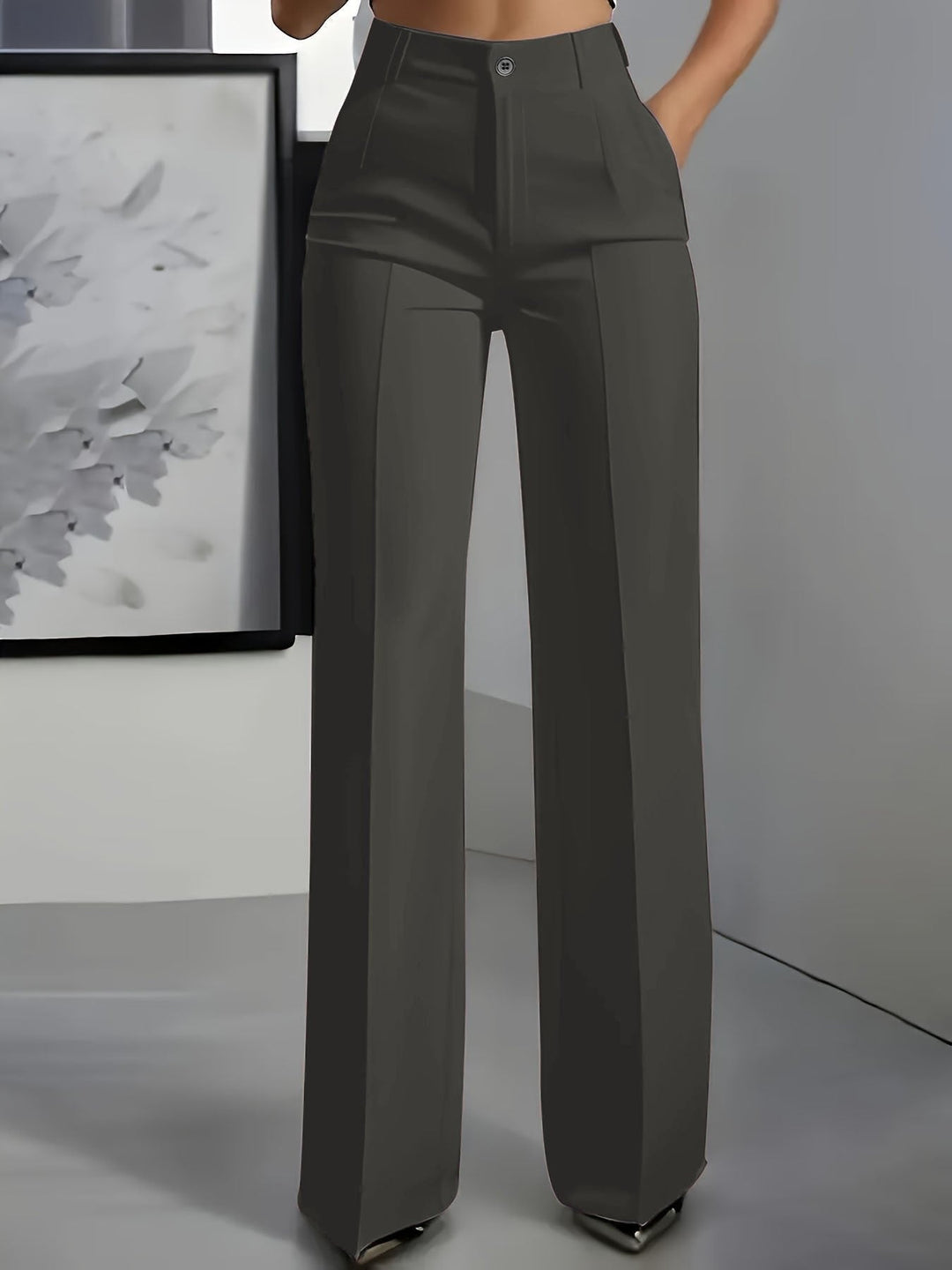 Donita | Classic High-Waisted Pleated Wide-Leg Pants 2